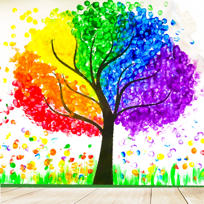 Magical Rainbow Tree Art DIY Craft Kit (Pack of 2, 6 or 12 kits)