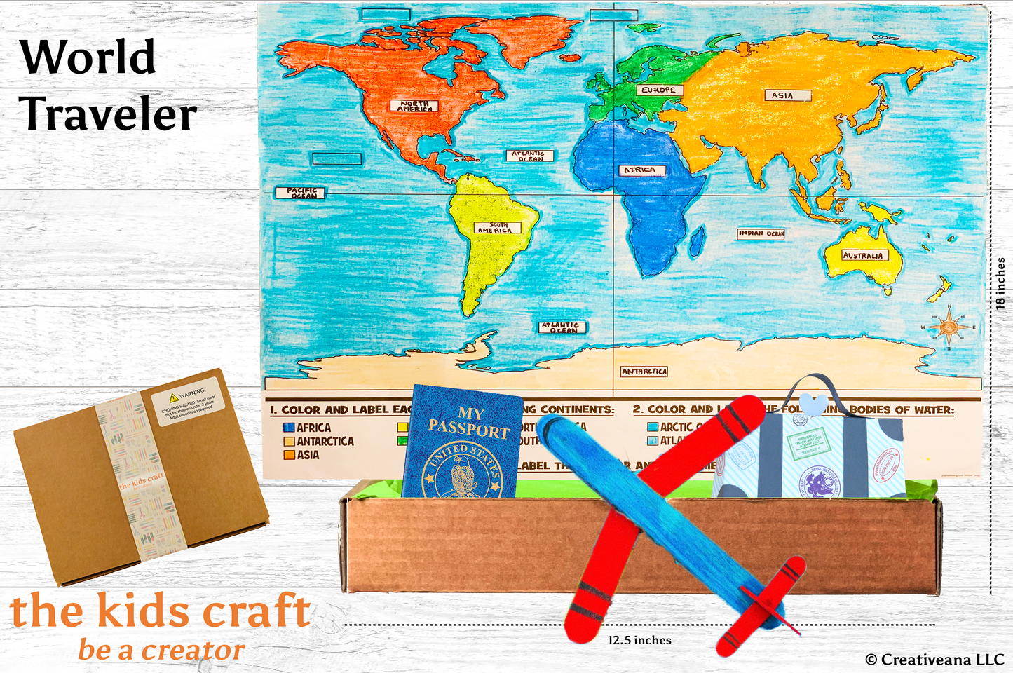 World Traveler DIY Craft Kit Box