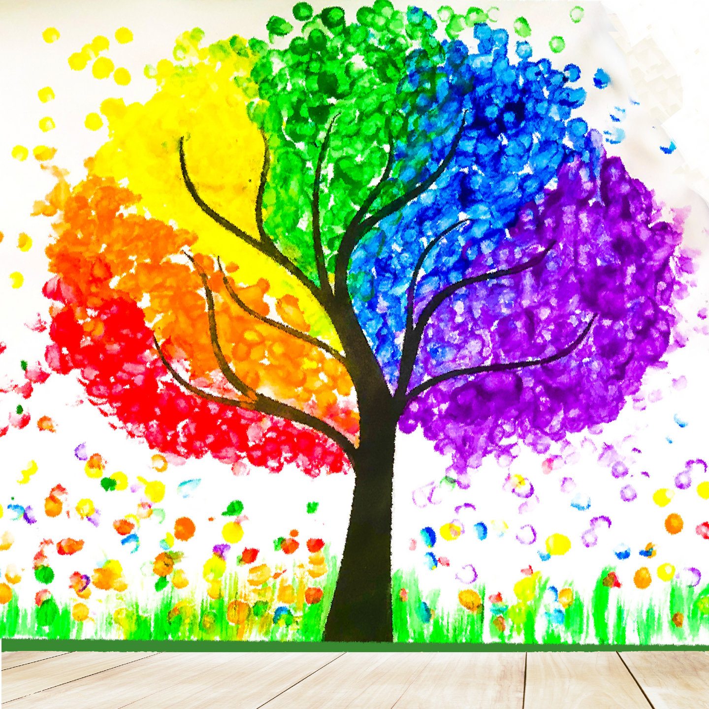 Magical Rainbow Tree Art