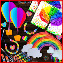 Load image into Gallery viewer, Valentine&#39;s Rainbow DIY Crafts Box
